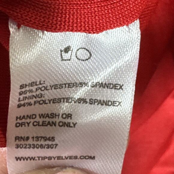 Red SEQUIN High Waist LEGGINGS Inside Waist POCKET TIPSY ELVES Stretchy NWT - Picture 6 of 9